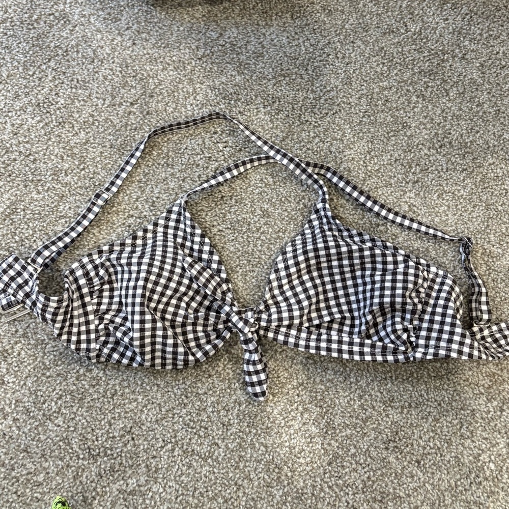 Gingham Bikini Top